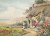 Thomas Noel Smith, Cottage on the South Downs, Sussex, watercolour