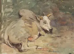 William Walls, Cattle Study, watercolour