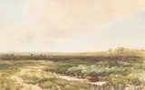 Edmund Morison Wimperis, Rural Landscape with Cattle, watercolour