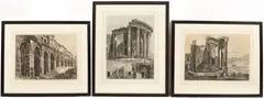 Luigi Rossini, Veduta del Tempio della Sibilla in Tivoli, etching