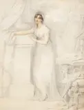 Richard Cosway, Portrait of Lady Orde, watercolour and pencil