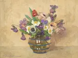 Gertrude Demain Hammond, Flowers - White and Golden, Pink, Purple and Scarlet, watercolour