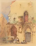 Thomas Shotter Boys, Rouen Street Scene, watercolour