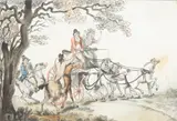 Thomas Rowlandson, The Attack, watercolour