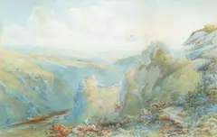 Philip Mitchell, Mountainous Landscape, watercolour