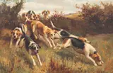 Alfred Duke, The Chase, oil on canvas