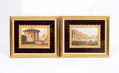 Temple of Hercules Victor, Rome by Jacob George Strutt, oil on paper, sold Apr 2025