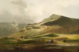 James Peel, Mountainous Landscape, oil on canvas