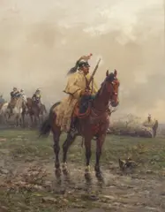 Ernest Crofts, Study of a Cavalryman, oil on canvas
