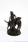 Prosper Lecourtier, Chiens au Relais, bronze
