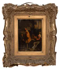 A Tavern Interior by Egbert van Heemskerck, oil on panel, sold Jun 2024