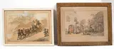 Thomas Rowlandson, Coaching Scene, etching in colours