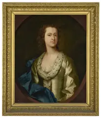 George Knapton, Portrait of Lady Robert Bertie, née The Hon. Mary Blundell (1719-98) when Lady Robert Raymond, oil on canvas