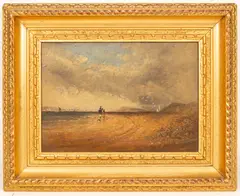 Thomas Sewell Robins, Coastal Scene, oil on canvas