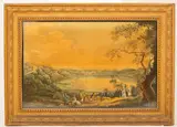 Jacob Philipp Hackert, An Italian Lake Landscape, watercolour and bodycolour