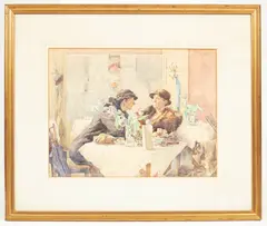 Anna Airy, Gossips, watercolour