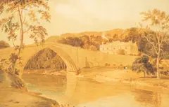 William Daniell, Twizel Bridge on the Till, Northumberland, watercolour