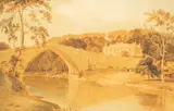 William Daniell, Twizel Bridge on the Till, Northumberland, watercolour