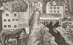 Hull's Mill by Eric Ravilious, wood engraving, sold May 2024
