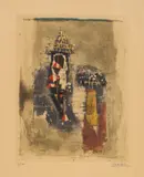 Johnny Friedlaender, Abstract Composition, etching and aquatint