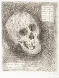 Happy Christmas (Skull) by Damien Hirst, etching, sold May 2024