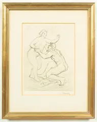 Le fleuve scamandre by Pierre-Auguste Renoir, etching, sold May 2024