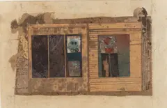 Early Closing by Nigel Temple, mixed media with collage, sold May 2024
