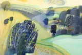 Malcolm Ashman, Landscape with Rolling Hills, watercolour