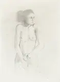 Anthony Palliser, Study of a Female Nude, pencil