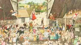 Richard Adams, The Barn Party, watercolour and bodycolour