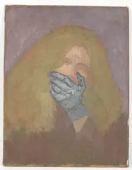 Gloved Hand (1970) by Francis Hewlett, oil on canvas, sold May 2024