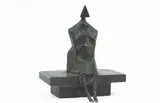 Lynn Chadwick, Sitting Woman (1985), patinated bronze
