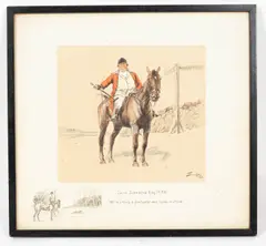 "Snaffles" Charles Johnson Payne, John Jorrocks Esq. M. F. H, colour print