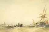 Thomas Bush Hardy, Morning off the South Coast, watercolour
