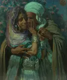 Etienne Alphonse Dinet, Esclave d'amour et lumiere des yeux, oil on canvas board