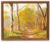 Peter Kotka, Woodland Path, oil on masonite panel