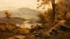 William Lakin Turner, Extensive Highlands Landscape, oil on canvas