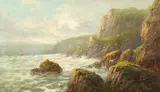 Frank Hider, High Tide near Torquay, oil on canvas