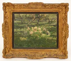 Isidore Verheyden, Landscape with Water Lilies, oil on canvas