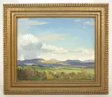Émile Antoine Verpilleux, Summer Landscape, oil on board