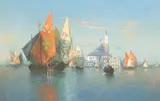 Karl Eugen Felix, View of San Giorgio Maggiore, Venice, oil on canvas