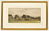 William Augustus Rixon, Turkdean Church, watercolour