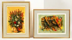 Pierre Mas, Still Life with Flowers, gouache
