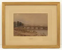 David Cox, Otley Bridge, Yorkshire, watercolour