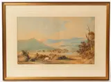 Charles Somers-Cocks, 3rd Earl Somers, Eastnor Castle, watercolour