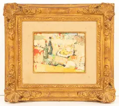 René Sinicki, Les Bouteilles, oil on canvas