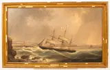 Arthur Smith, Barque Entering Aberdeen, oil on canvas