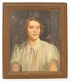 Tennyson Cole, Portrait of a Lady, oil on canvas