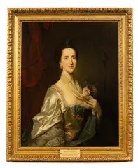 William Hoare, Portrait of Jane Cust (1725-1791), second wife of James Evelyn of Felbridge, oil on canvas