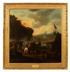 Jan Wyck, Cavalry Skirmish, oil on canvas